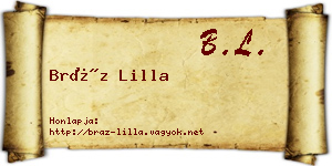 Bráz Lilla névjegykártya